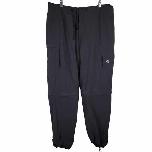 Mountain Hardwear Pants Womens Size 12 Black Hiking Climbing Convertible Zip Off - Picture 2 of 10